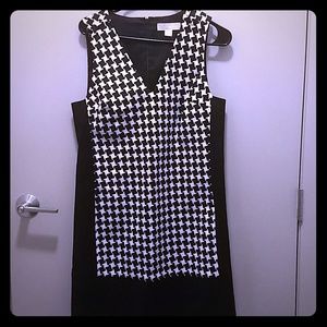 Black and White Geometric Dress